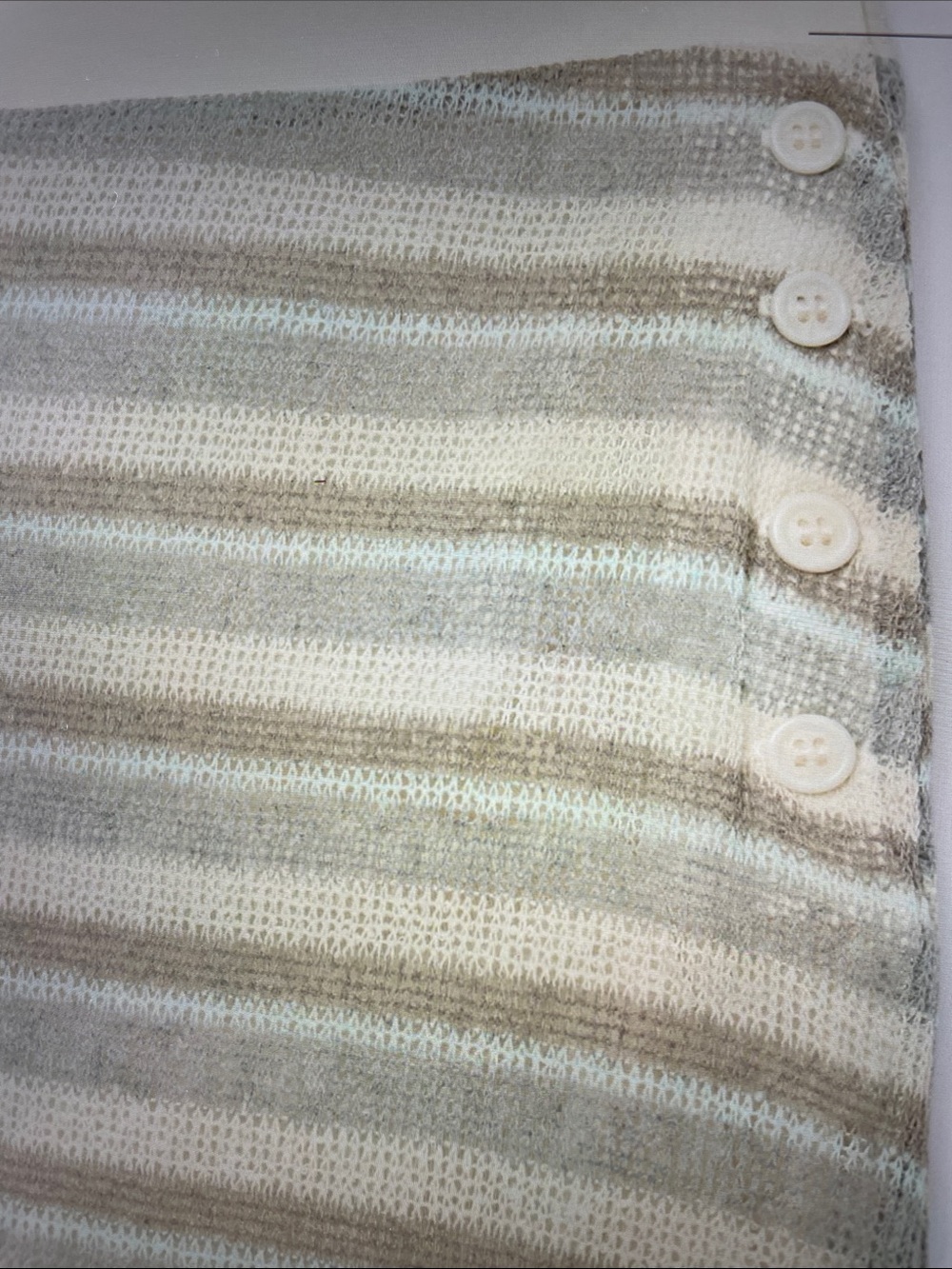 M. Alluring Striped Knit Tank and Skirt Set in Cream , Grey and Blue - Picture 5 of 13